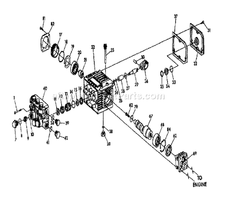 Page D Diagram and Parts List for 41050-02 S/N 4105002100101-41050299999 Troy-Bilt Pressure Washer