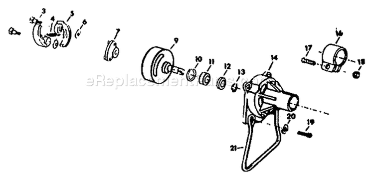 Page A Diagram and Parts List for 4989  Troy-Bilt Brush Cutter