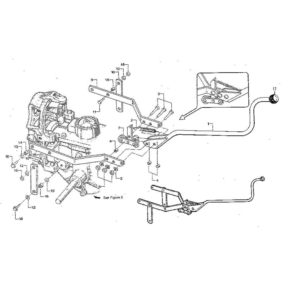Wheels/Tines/Pto Drive Lever And Yoke Assembly (Figure 2) Diagram and Parts List for HORSESERIAL916107ANDUP  Troy-Bilt Tiller