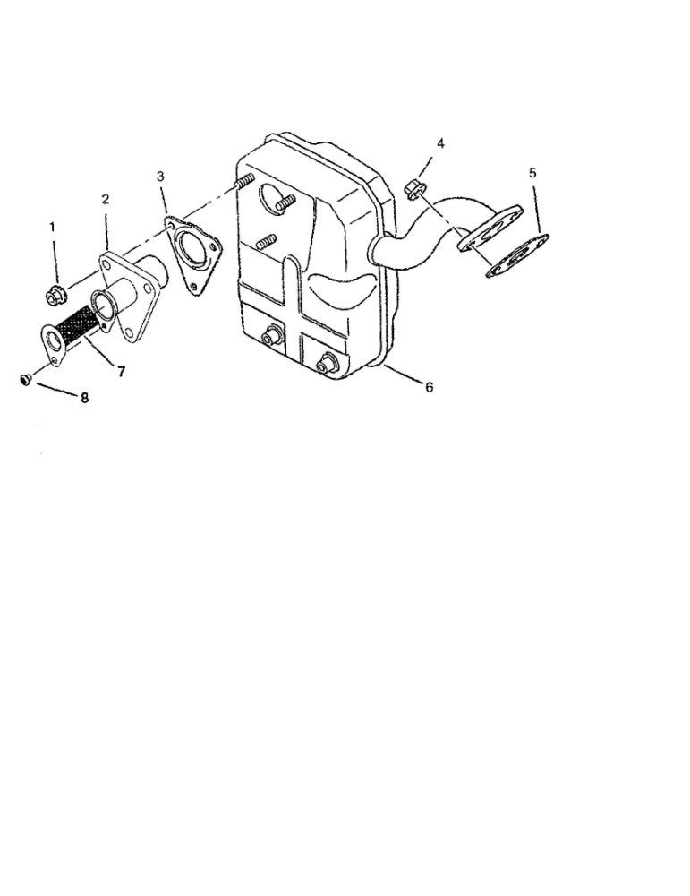 Muffler Diagram and Parts List for 01923  Troy-Bilt Generator