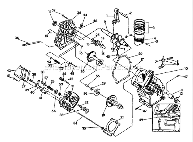 Page C Diagram and Parts List for 52401 13HP - S/N 0100101 & Higher Troy-Bilt Generator