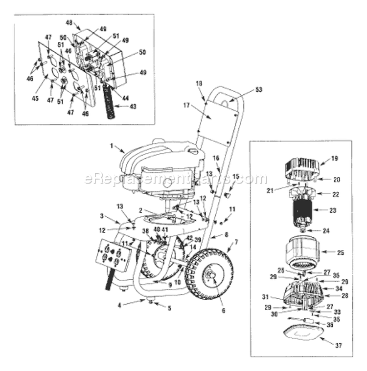 Page A Diagram and Parts List for 52404 6.5 HP Troy-Bilt Generator
