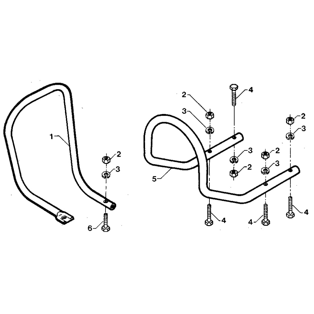 Bumper And Carburetor Guard Attachment (Part No. 11045) Diagram and Parts List for TUFFYSERIAL#XD0100&UP  Troy-Bilt Tiller
