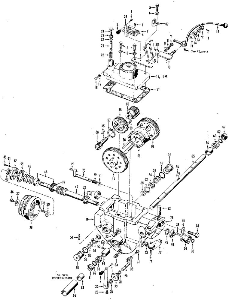 Power Unit Transmission Assemblies Diagram and Parts List for HORSE 857037 AND UP Troy-Bilt Tiller