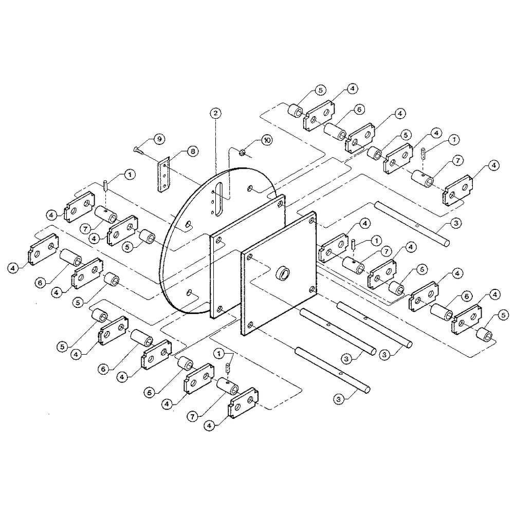 Cylinder Assembly Diagram and Parts List for W836276  Troy-Bilt Chipper Shredder