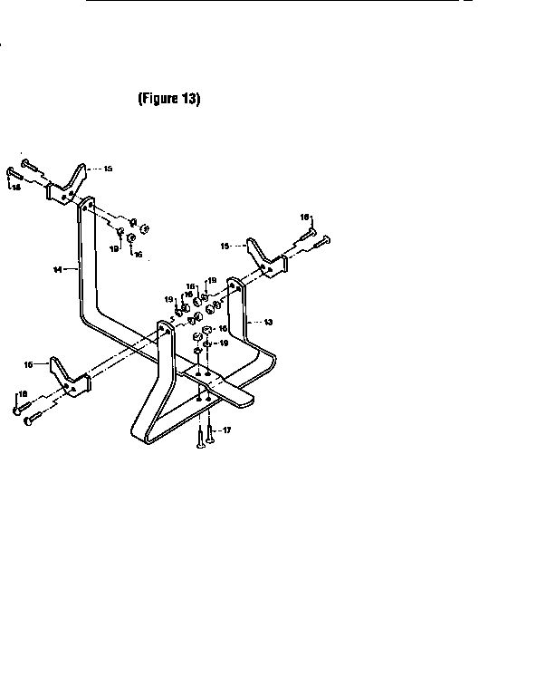 Tine Attachement Cradle Diagram and Parts List for 29919  Troy-Bilt Tiller