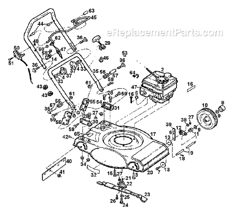 Page A Diagram and Parts List for 8628RS S/N B430100101-B430299999 Troy-Bilt Lawn Mower