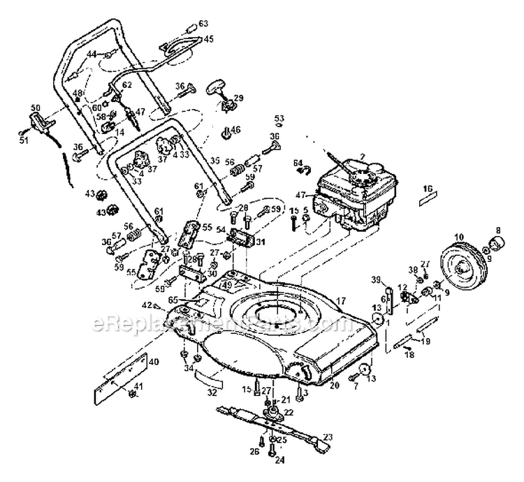 Page A Diagram and Parts List for 8628R S/N 340130200101-340130299999 Troy-Bilt Lawn Mower