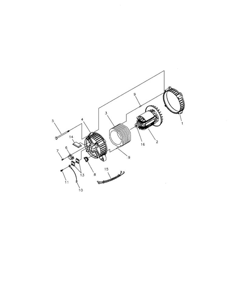 Alternator 3 Diagram and Parts List for 030237  Troy-Bilt Generator