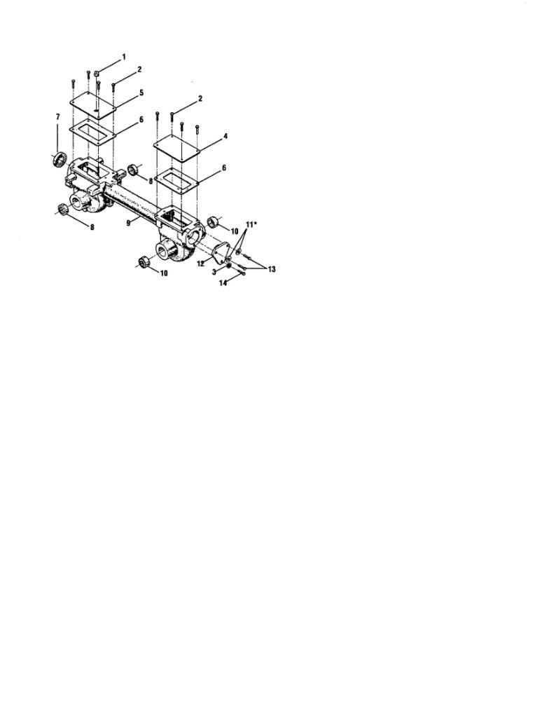 Transmission Cover Diagram and Parts List for 640C  Troy-Bilt Tiller