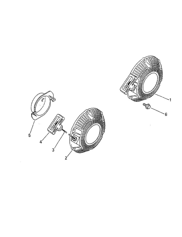 Recoil Starter Diagram and Parts List for 01923  Troy-Bilt Generator