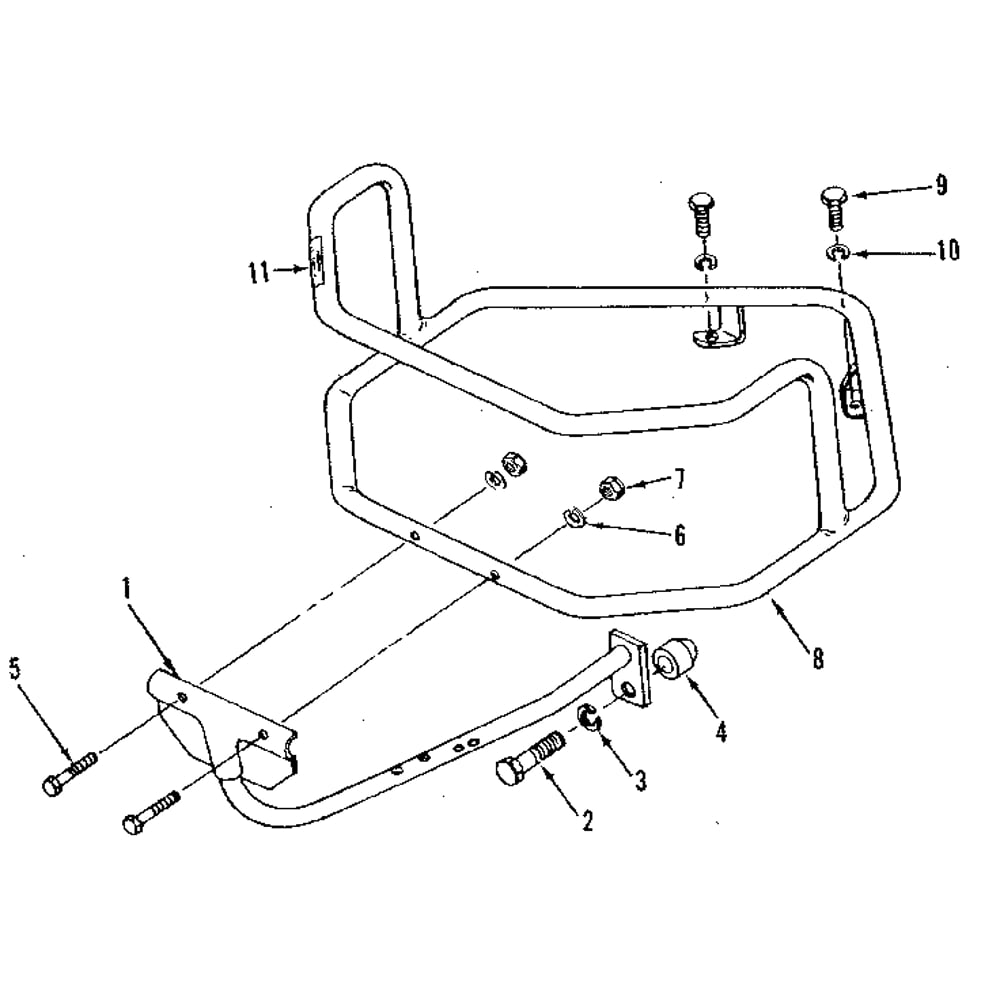 Replacement Parts Diagram and Parts List for BUMPER#19328HP  Troy-Bilt Tiller