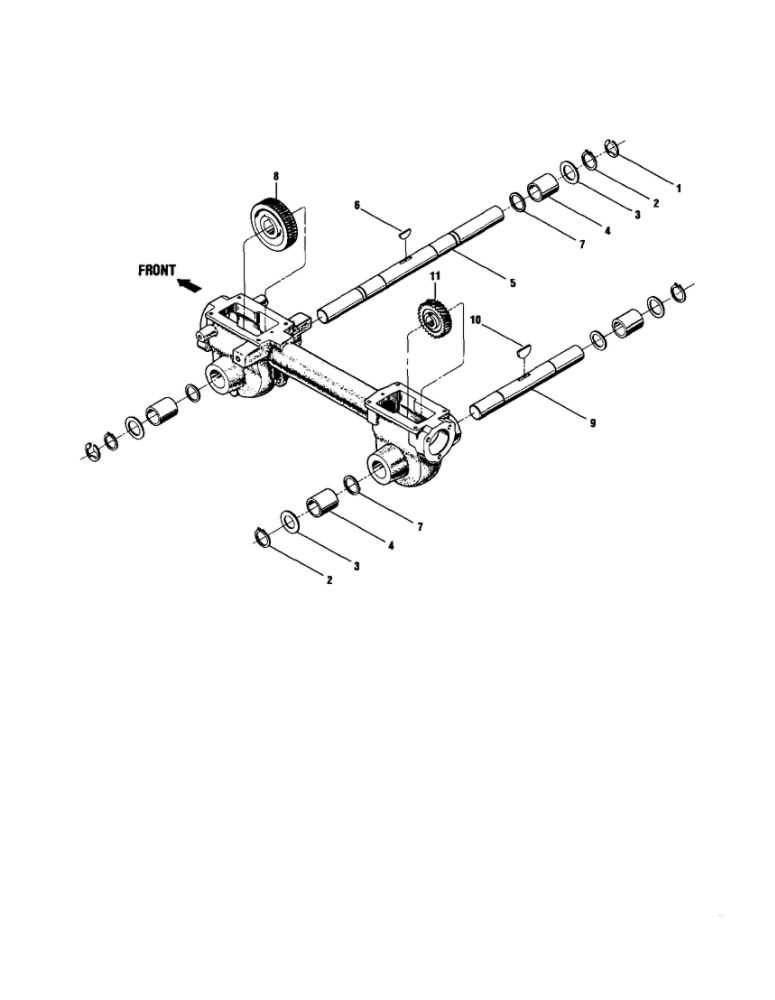Wheel Shaft/Tiller Shaft Diagram and Parts List for 640C  Troy-Bilt Tiller