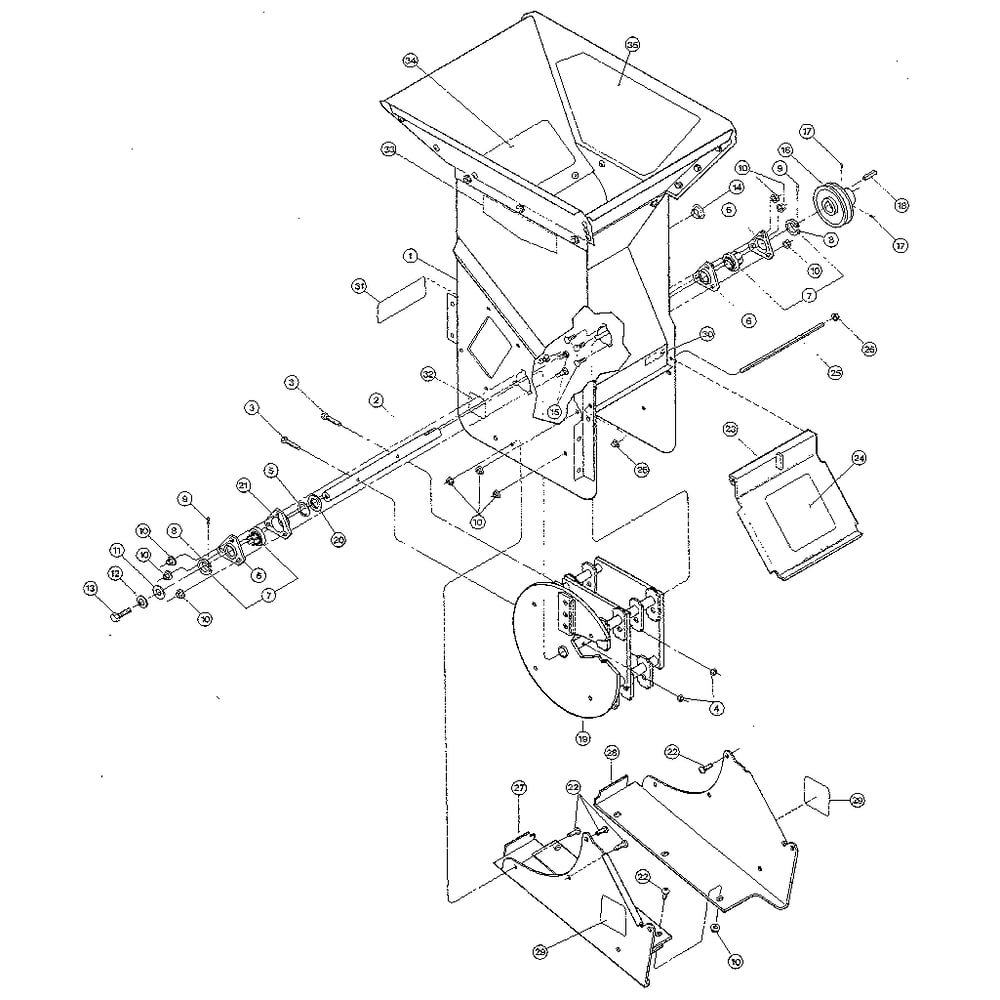 Tunnel Segment Diagram and Parts List for W403145  Troy-Bilt Chipper Shredder