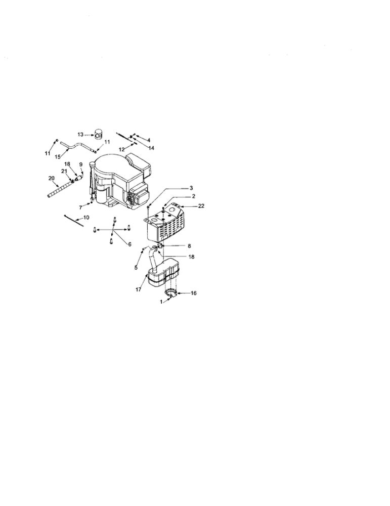Engine Section 2 Diagram and Parts List for 13AJ609G766 2003 Troy-Bilt Lawn Mower