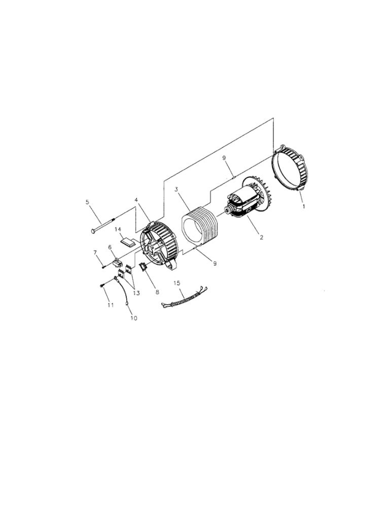 Alternator Assembly Diagram and Parts List for 030237  Troy-Bilt Generator