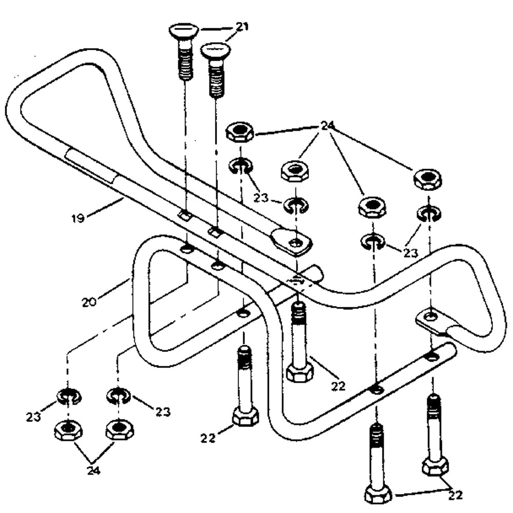 Bumper Attachment - Part #1875 Diagram and Parts List for PONYSERIAL#S20312ANDUP  Troy-Bilt Tiller