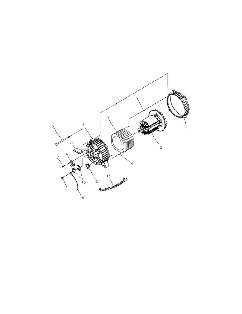 Alternator 1 Diagram and Parts List for 030237  Troy-Bilt Generator