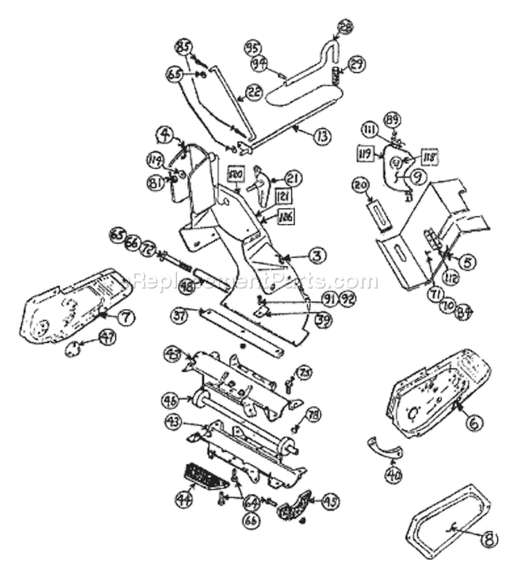 Page A Diagram and Parts List for B60225  Troy-Bilt Snow Blower