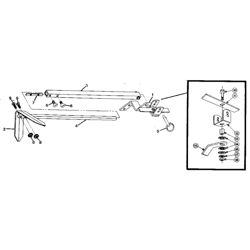 Marker Arm Diagram and Parts List for HORSESERIALNO857037ANDUP  Troy-Bilt Tiller