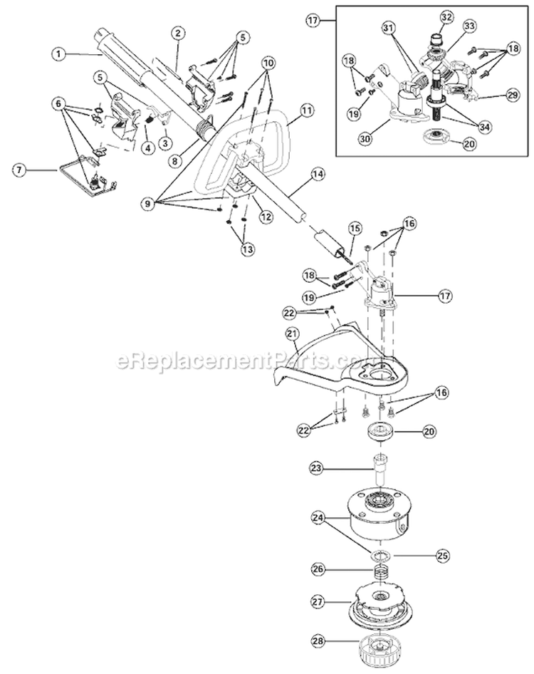 Page A Diagram and Parts List for BCR4 41AD179G695 Troy-Bilt Trimmer