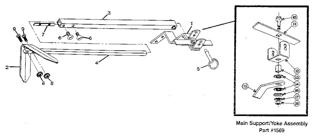 Row Marker Attachment Diagram and Parts List for 900039  Troy-Bilt Tiller
