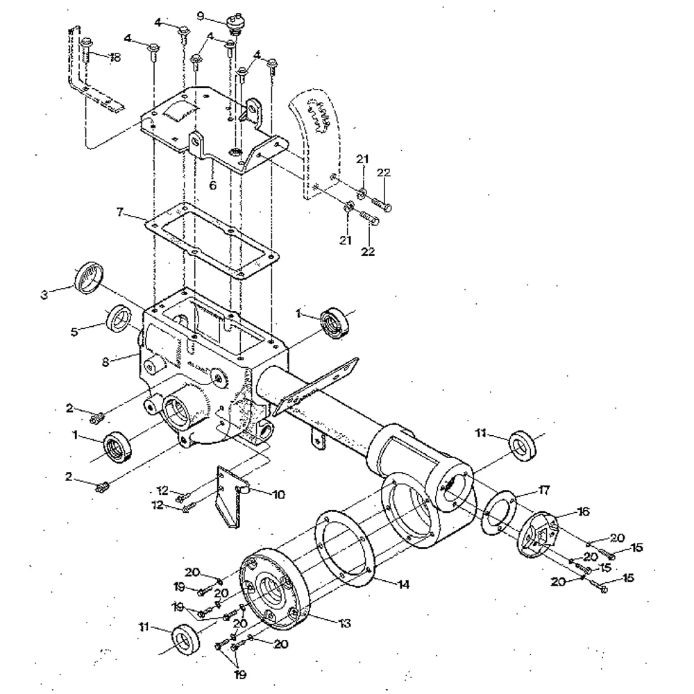 Transmission Housing, Covers, Seals, Gaskets And Plugs Diagram and Parts List for PONYSERIAL#S0242650ANDUP  Troy-Bilt Tiller