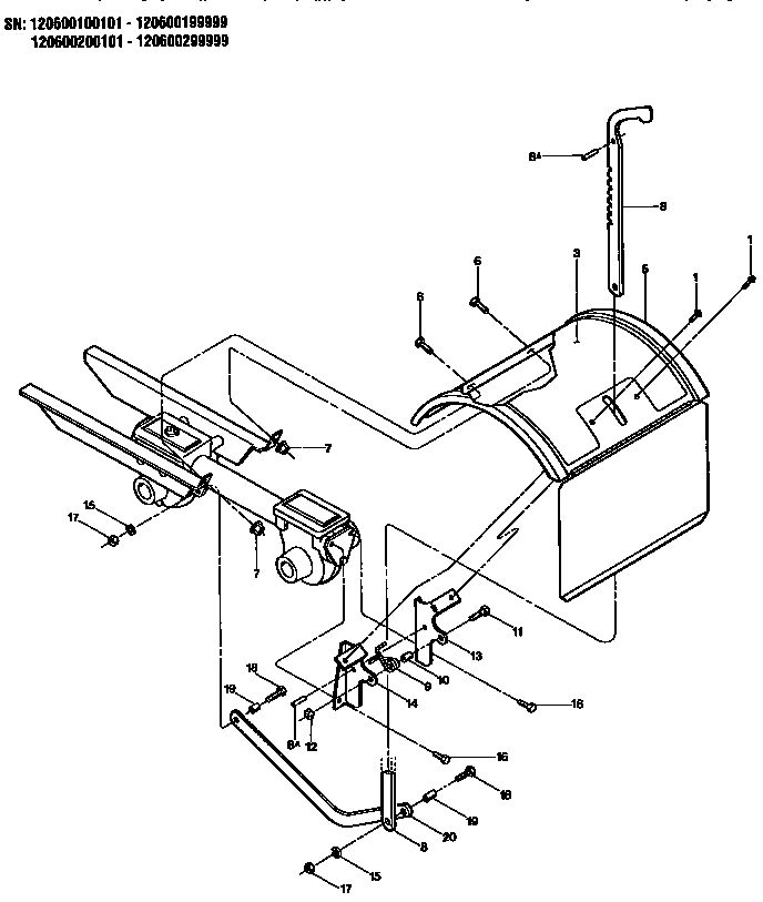 Depth Regulator, And Drag Bar Diagram and Parts List for 150080300101 150080399999 Troy-Bilt Tiller