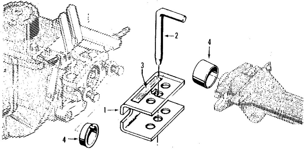 Tow Hitch Attachment Diagram and Parts List for HORSE 857037 AND UP Troy-Bilt Tiller