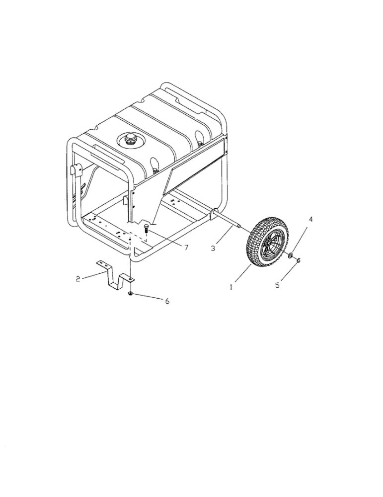 Wheel Kit 2 Diagram and Parts List for 030245  Troy-Bilt Generator