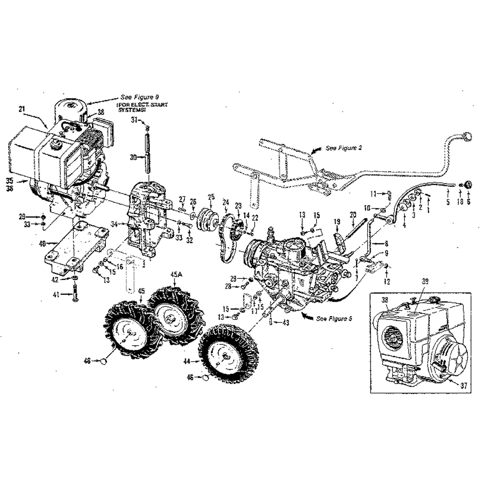 Wheel Speed Lever, Belt Drive Sys. Engines, Wheels (Fig. 3) Diagram and Parts List for HORSESERIAL916107ANDUP  Troy-Bilt Tiller
