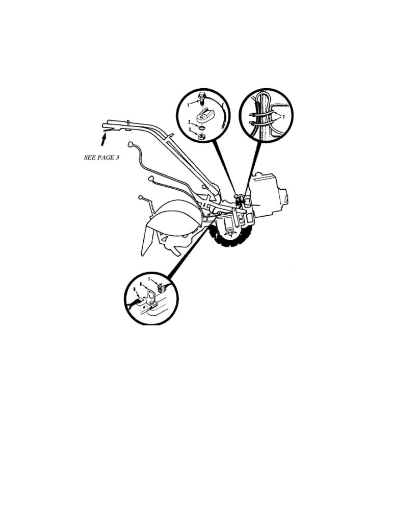 Forward Interlock System Diagram and Parts List for 21AE682L766 2003 Troy-Bilt Tiller