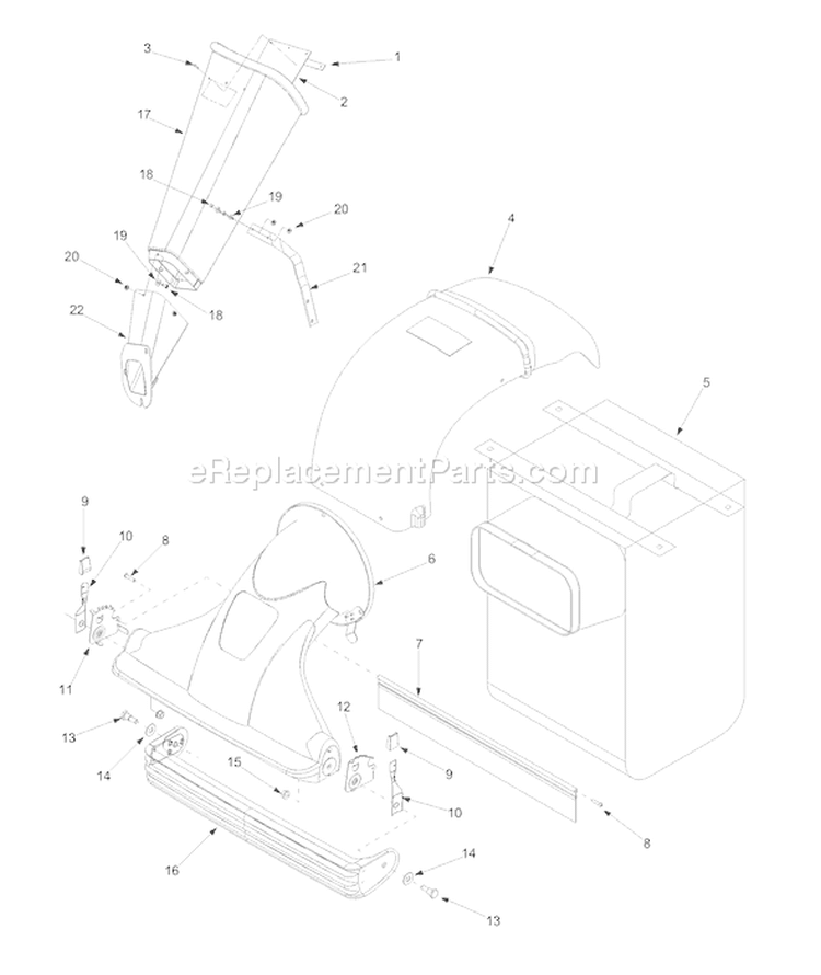 Page A Diagram and Parts List for CSV206 2003 Troy-Bilt Chipper Shredder
