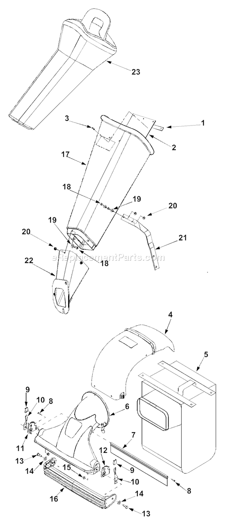 Page A Diagram and Parts List for CSV206 2004 Troy-Bilt Chipper Shredder