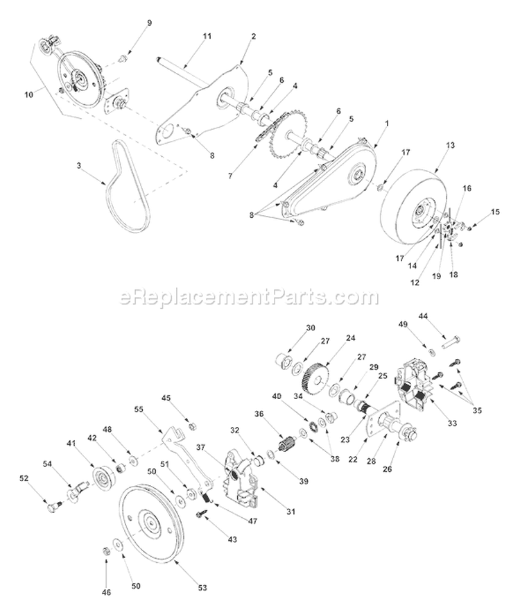 Page B Diagram and Parts List for CSV206 2004 Troy-Bilt Chipper Shredder