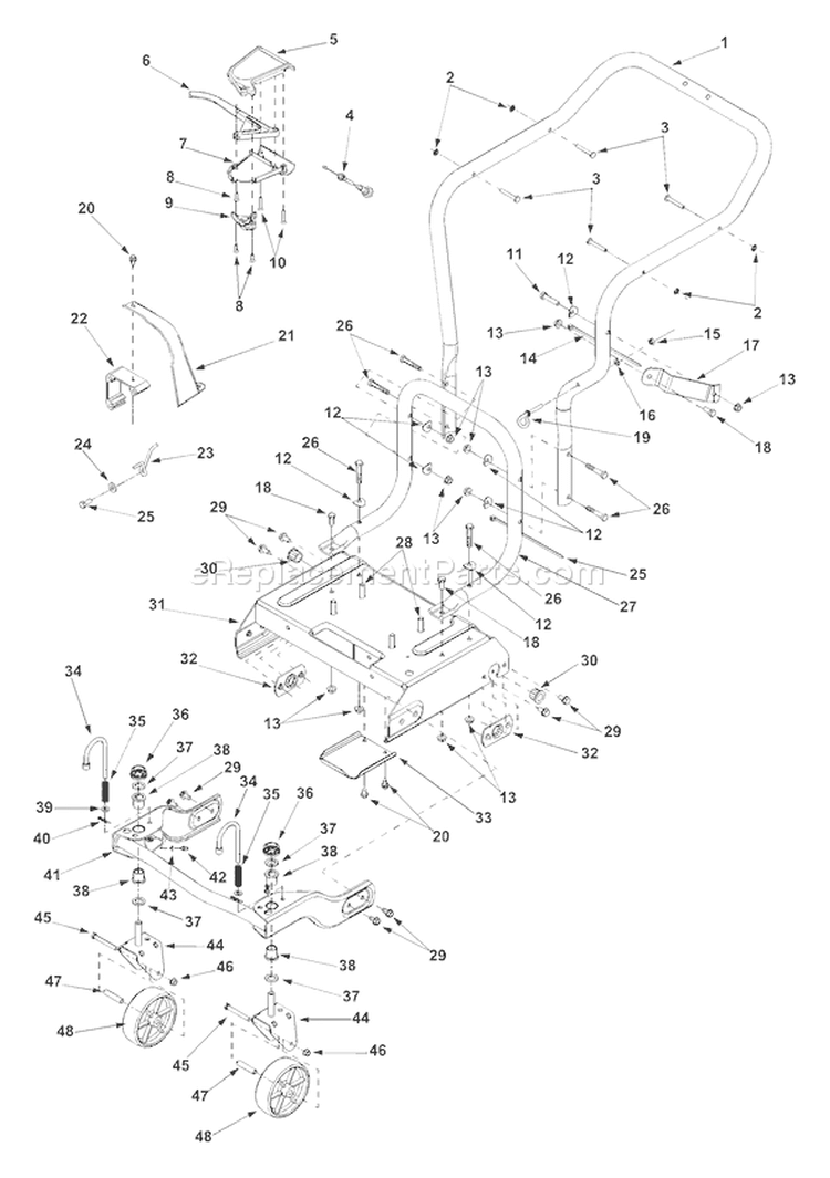 Page C Diagram and Parts List for CSV206 2004 Troy-Bilt Chipper Shredder