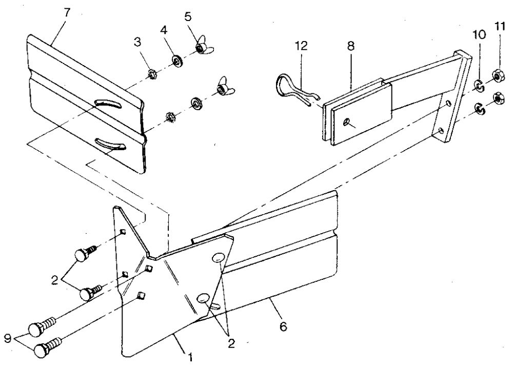Hiller/Furrower Diagram and Parts List for JUNIOR M74690 AND UP Troy-Bilt Tiller