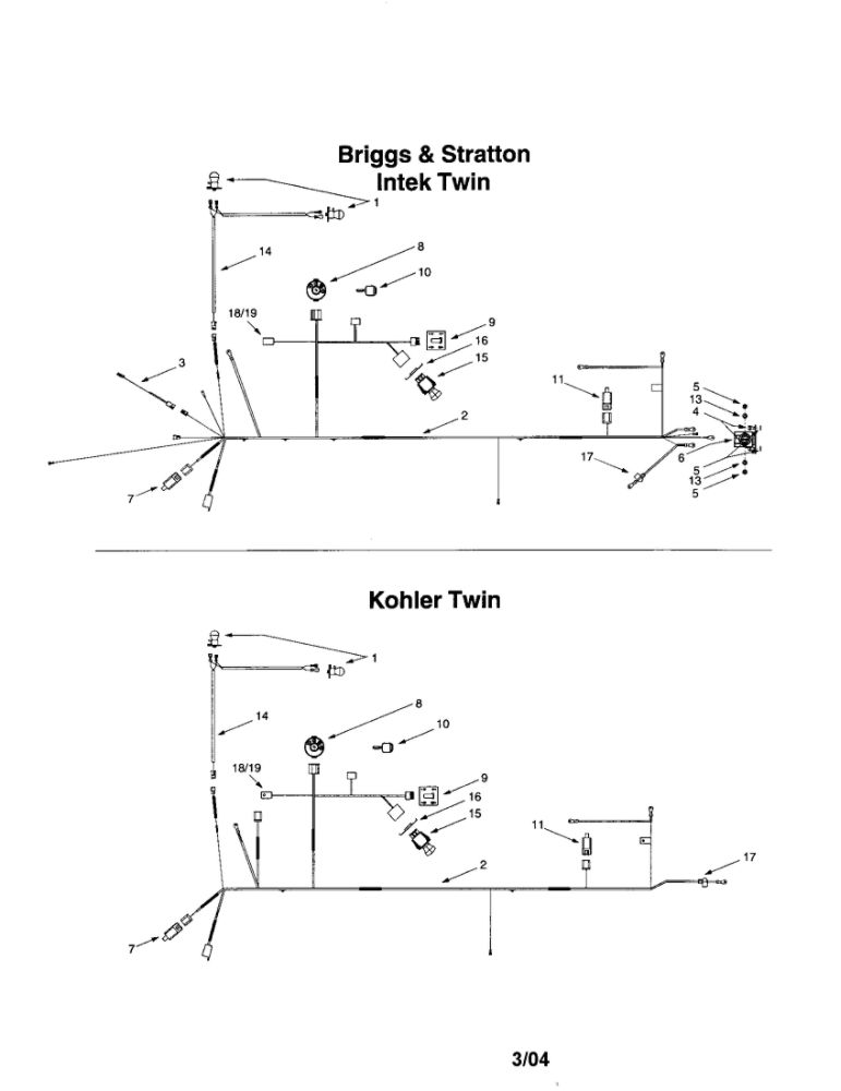 Electrical System Diagram and Parts List for 14AY809P063 1999 Troy-Bilt Lawn Tractor