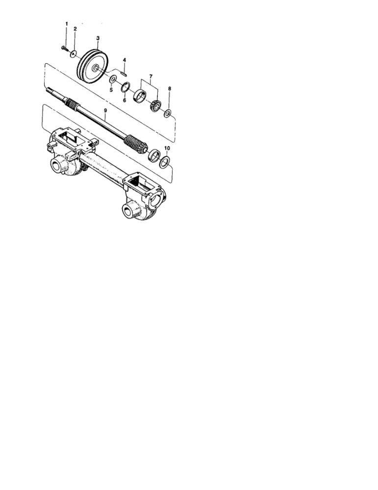 Driveshaft/Transmission Pulley Diagram and Parts List for 12227  Troy-Bilt Tiller