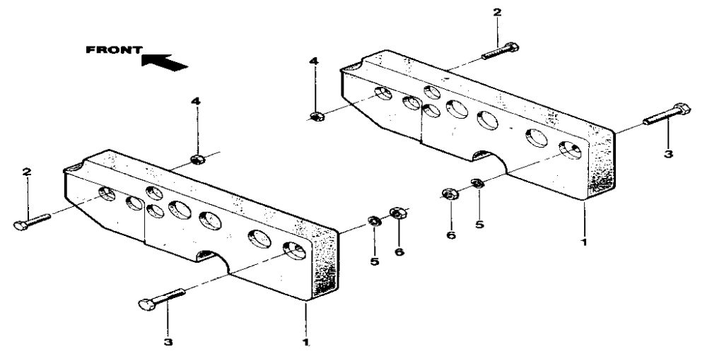 Frame Weight Kit Diagram and Parts List for 12065  Troy-Bilt Tiller