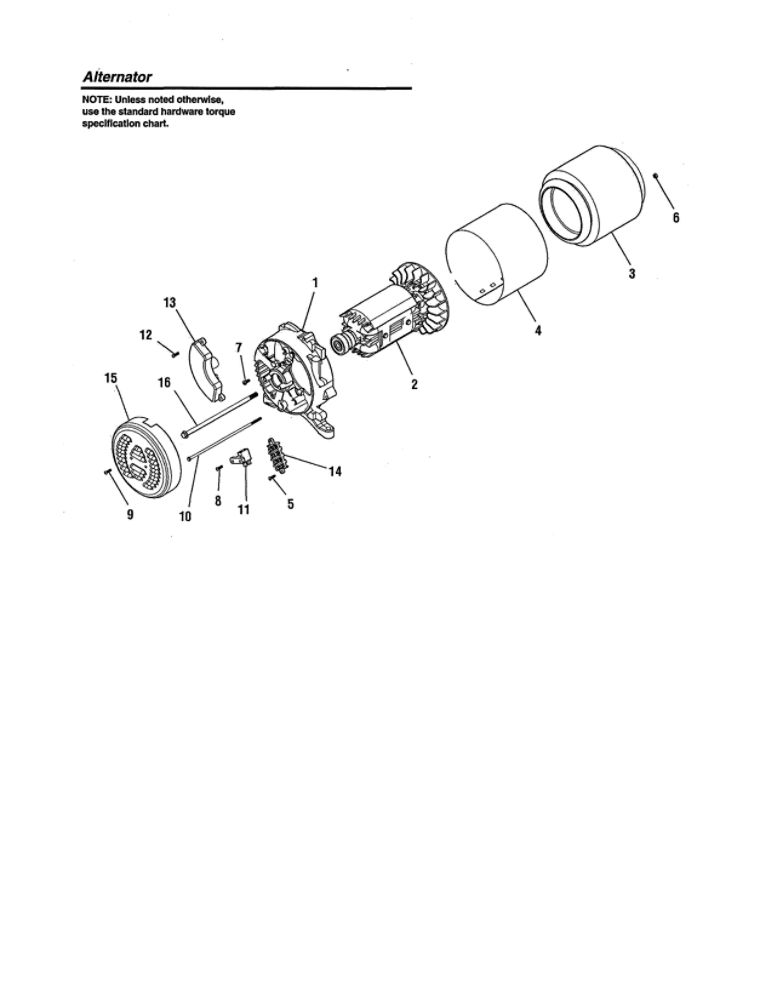 Alternator Diagram and Parts List for 030477A-01  Troy-Bilt Generator