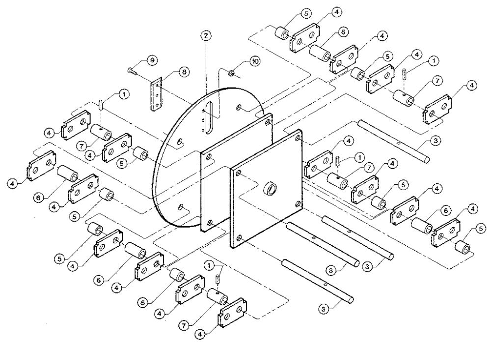 Cylinder Assembly Diagram and Parts List for SUPERTOMAHAWK8HP 836276 & UP Troy-Bilt Chipper Shredder