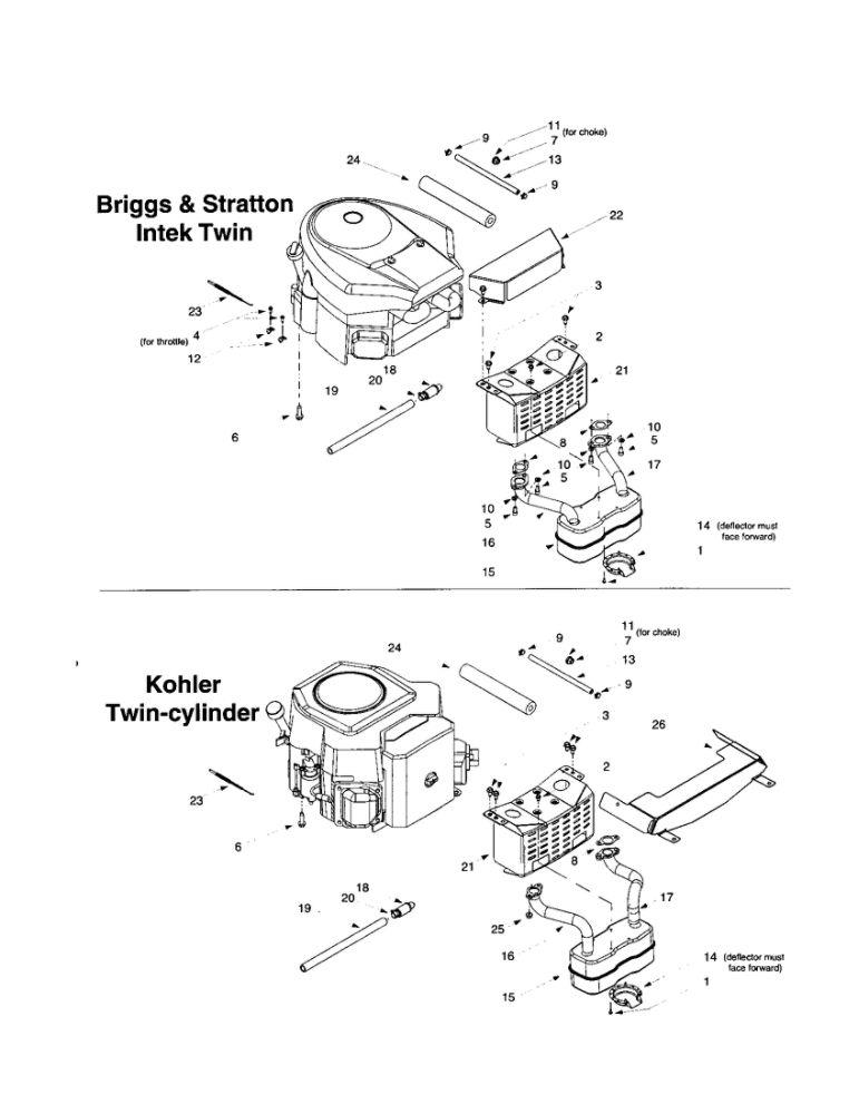 Engine Accessories Diagram and Parts List for 14AY809P063 1999 Troy-Bilt Lawn Tractor