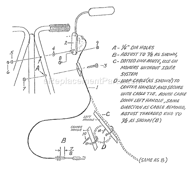 Page A Diagram and Parts List for K243 S/N 832492-837975 Troy-Bilt Lawn Mower