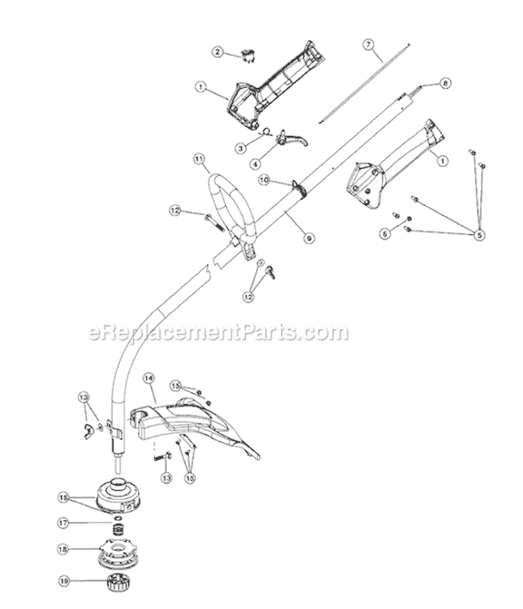 Page A Diagram and Parts List for TB10CS 41ADT10G966 Troy-Bilt Trimmer