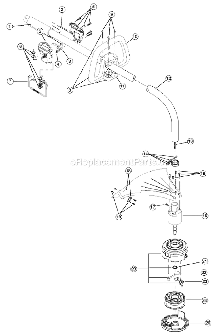 Page A Diagram and Parts List for TB2000 41ADTB2G063 Troy-Bilt Trimmer