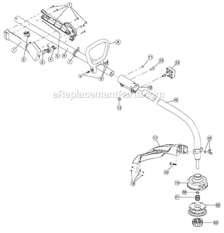 Page A Diagram and Parts List for TB20CS 41ADT20C711 Troy-Bilt Trimmer