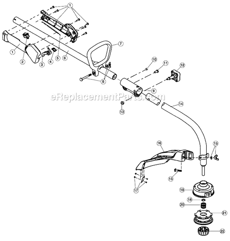 Page A Diagram and Parts List for TB20CS 41BDT20C711 Troy-Bilt Trimmer