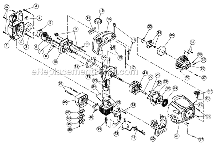 Page B Diagram and Parts List for TB20CS 41BDT20C711 Troy-Bilt Trimmer