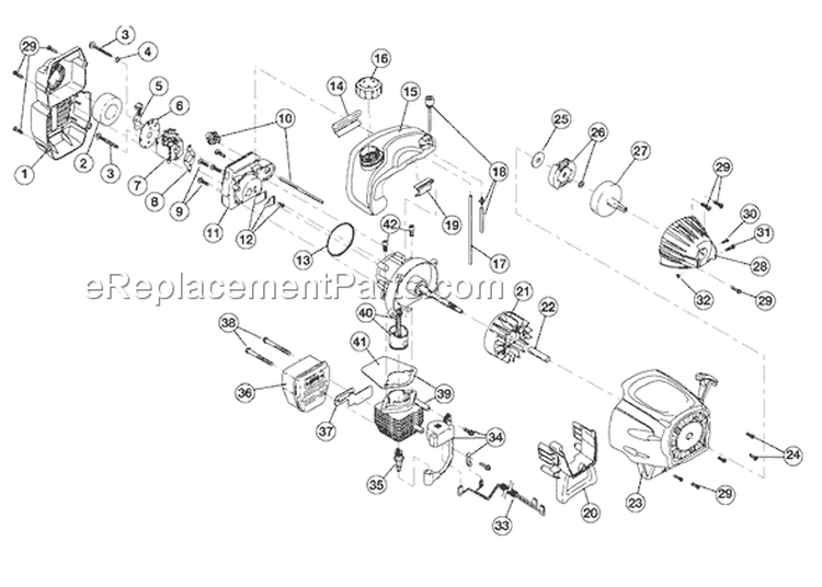 Page A Diagram and Parts List for TB20CS 41CDT20C966 Troy-Bilt Trimmer